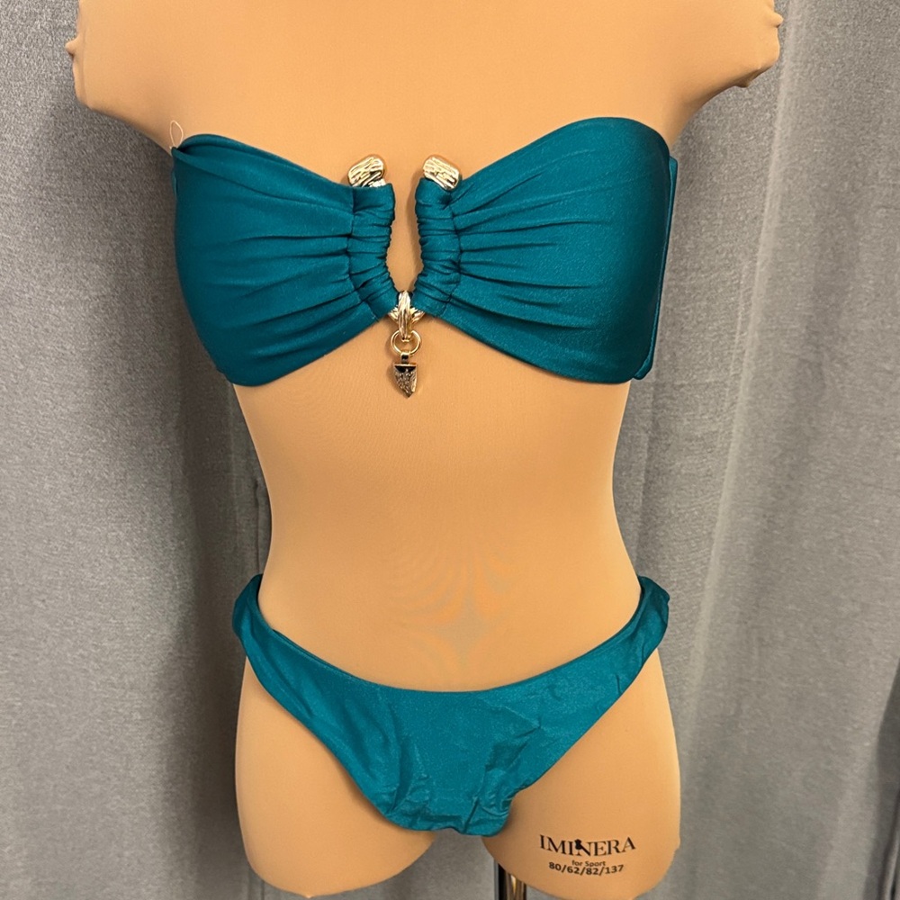 SeaMolly Teal Bandeau Bikini Set